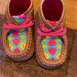 Twisted X Colorful Heart Pattern Kids Shoes